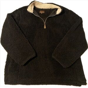 Girlie Girl C.C. Black Sherpa Pullover 3X